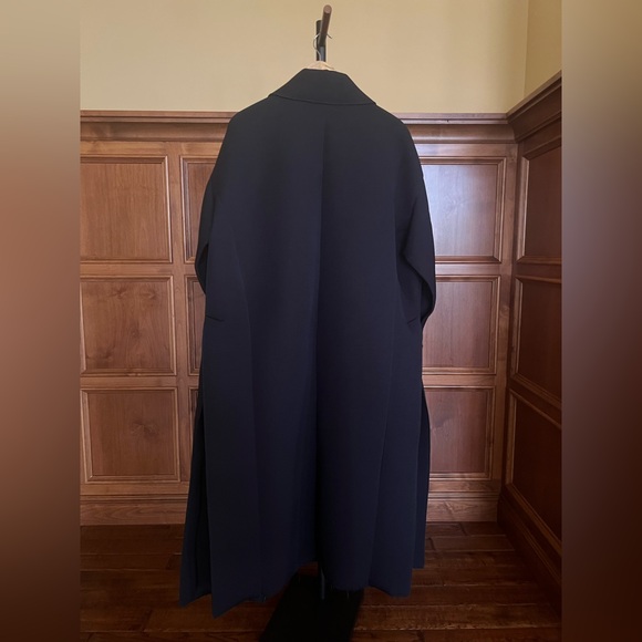 Toga Archives Coat Double-Breasted Neoprene Navy Size 10 US (40 French) - Picture 13 of 16